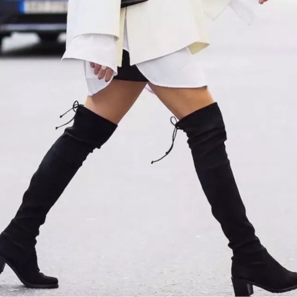 Stuart Weitzman Elevated Over the knee Suede Boots